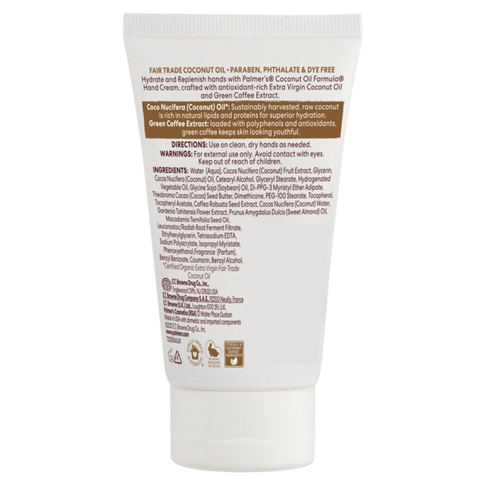 Crème Mains Huile de Coco 60g Tube Palmer's