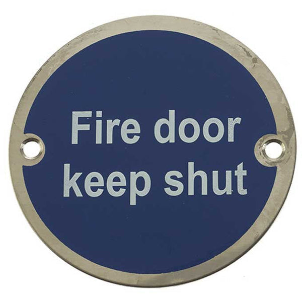 Blackspur Fire Door Keep Shut Sign With Screws Pk1