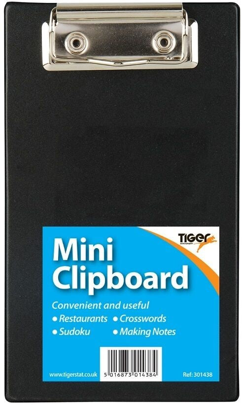 TIGER Mini PVC Clipboard Black - 301438