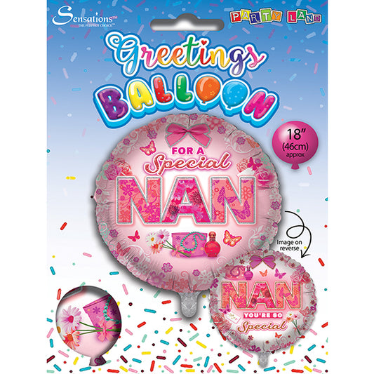 Ballons en aluminium double face de 45 cm « Pour une grand-mère spéciale »