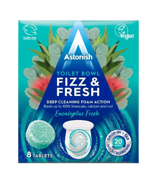 Astonish Pastilles Effervescentes pour Toilettes Eucalyptus 8 Pcs