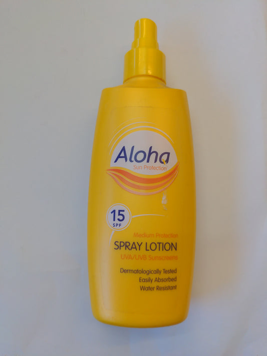 Aloha 15 spf Spray Lait Solaire Protection 200ml