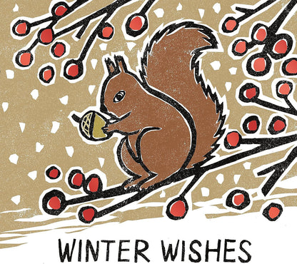 Giftmaker Pack of 10 Woodland Animals Design Square Christmas Cards With Envelopes