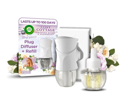 Air Wick Cosy Cottage Frosted Roses & Snowberry Plug-In Diffuser Kit with Refill 19ml