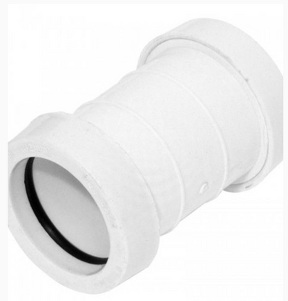 4726 - FP821385 - 1 1/2 40MM WHITE PUSHFIT STRAIGHT COUPLING (P4546)