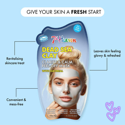7th Heaven Dead Sea Clay Mask - Clarifies & Calms with Oatmeal 10ml