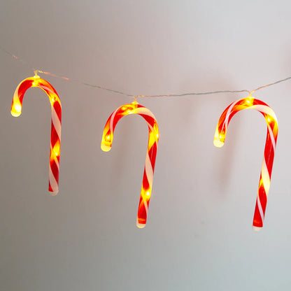 Christmas Workshop 10 Piece Christmas Candy Cane LED Decoration String Lights