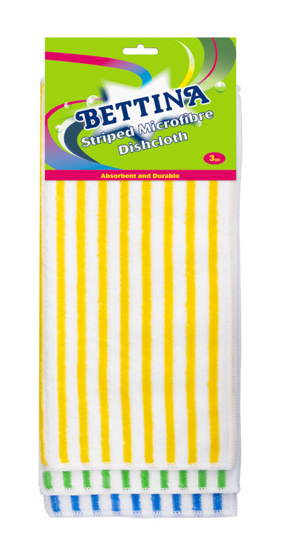 Bettina 3pc Striped Microfibre Dishcloth