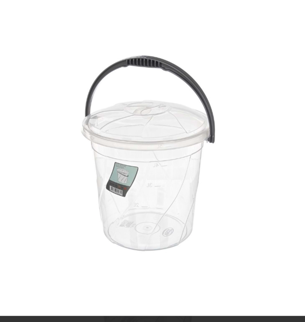 20 liter clear plastic bucket