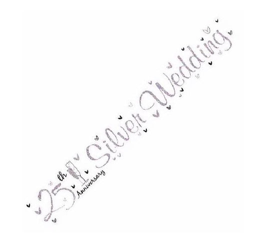 9FT SILVER  WEDDING ANNIVERSARY BANNER