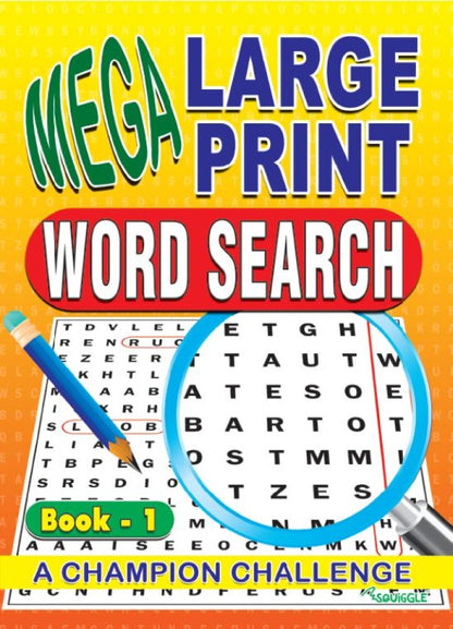 Mega Large Print Word Search Book 1 & 2