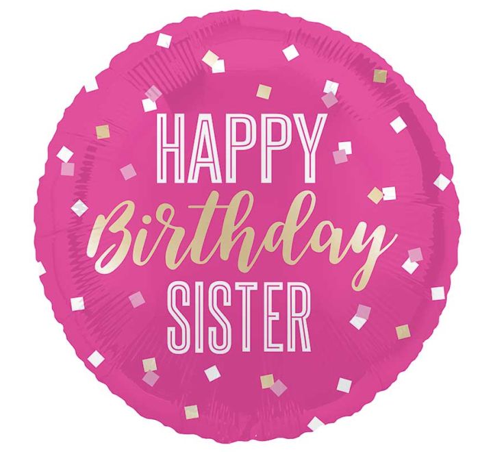 18in HAPPY BIRTHDAY SISTER FOIL BALLOON