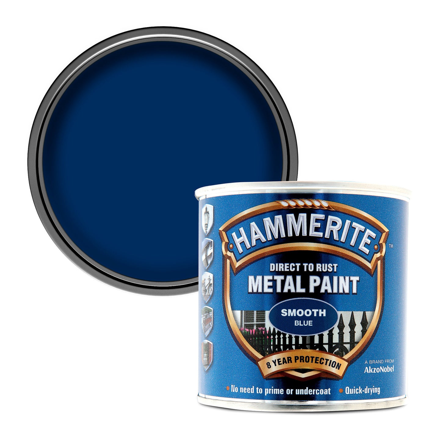 HAMMERITE METAL PAINT SMOOTH BLUE 250ml