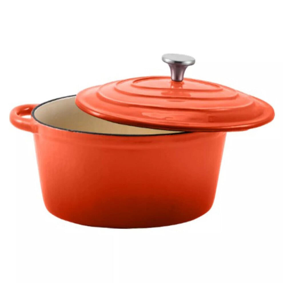 25cm ORANGE RD CAST IRON CASSERO