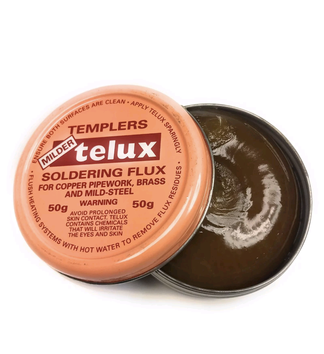 Templers Telux Soldering Flux 50g For Copper Pipework Brass and Mild Steel