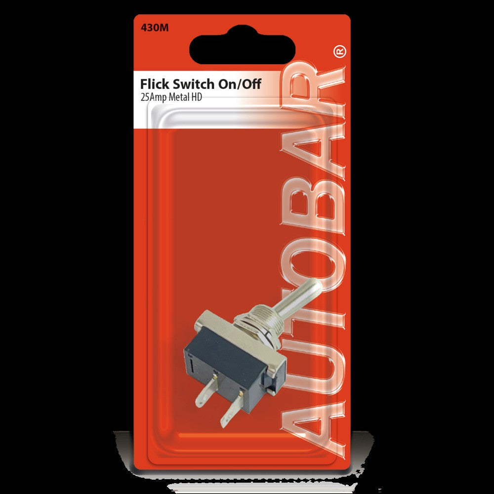 Autobar Flick Switch On/Off 25A Metal