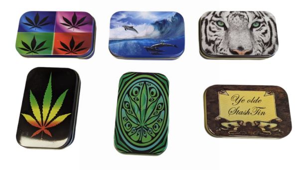 Metal Tobacco/Stash Tin - Printed Designs May Vary