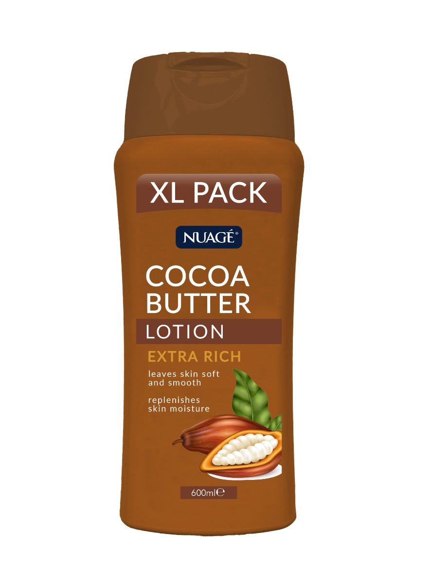 Nuage Cocoa Butter Lotion Extra Rich 600ml  XL Pack  Smooth & Moisturising