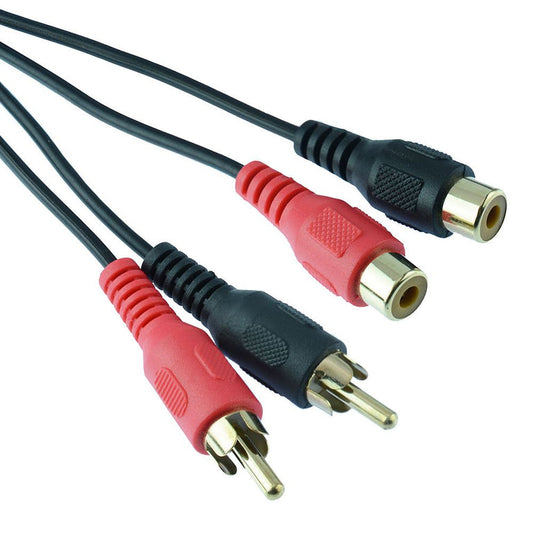 2 m rouge/noir 2 RCA 2 prises RCA
