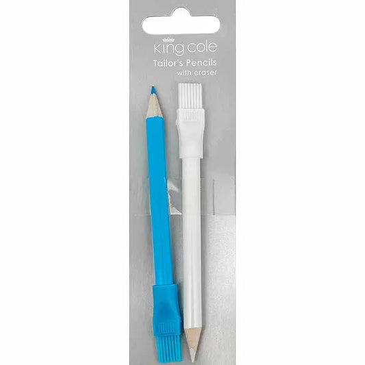 King Cole Tailors Pencils With Erasers Pk of 2
