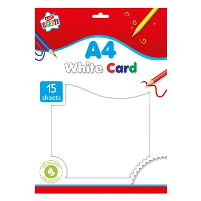 KIDS CREATE CARD A4 WHITE SHEETS 15
