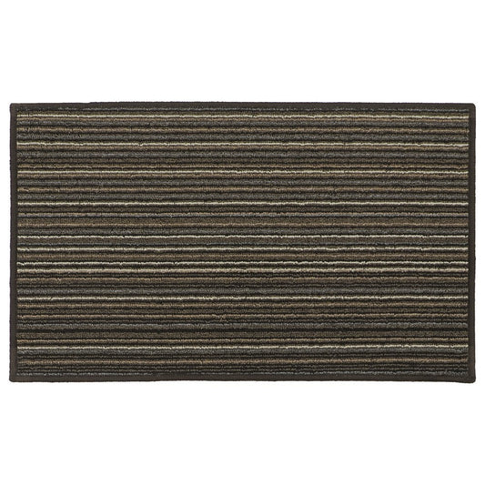 Tapis Lavable d'Intérieur Jvl Arona 50x80cm Noir, Marron