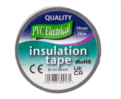 Ultratape 00351920GY PVC Grey Electrical Insulation Tape  19mm x 20m