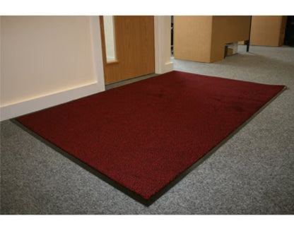 JVL Red Black Heavy Duty Barrier Door Floor Mat, 80 x 140 cm