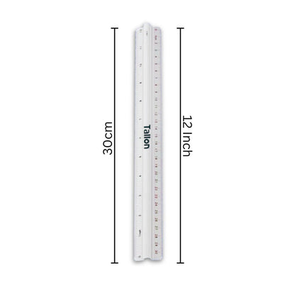 Tallon 30cm Easy Grip Ruler School Stationery 12 Inches