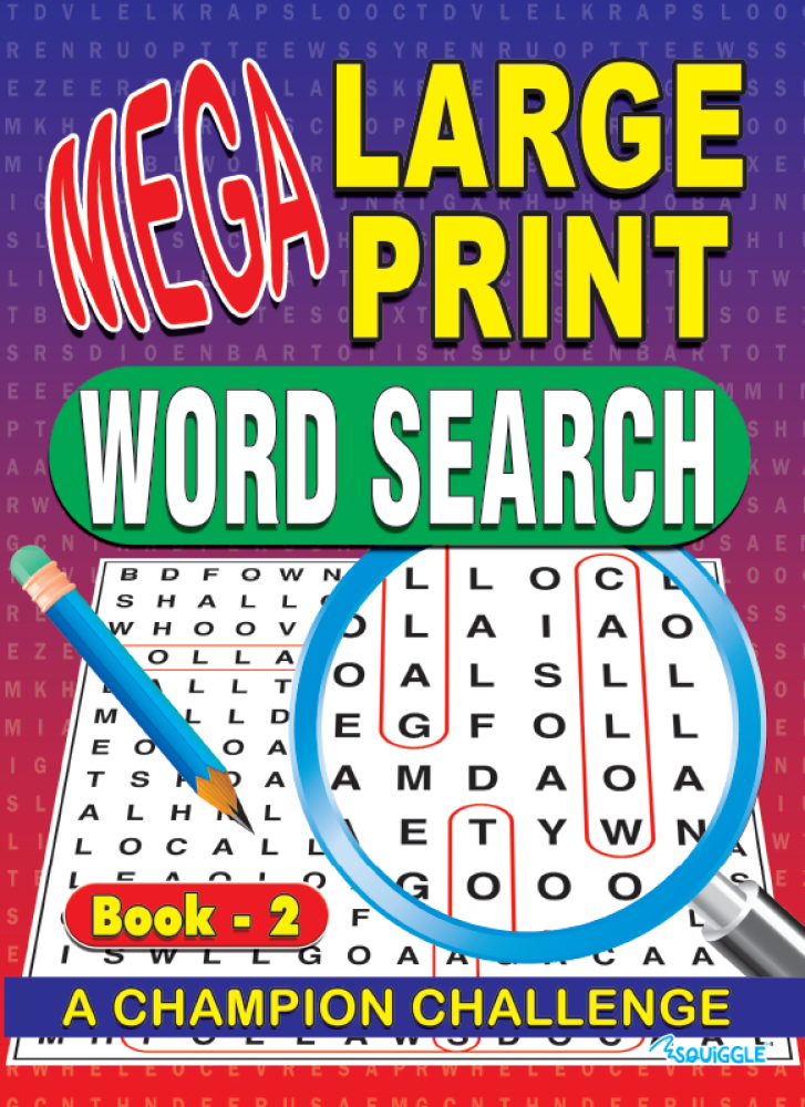 Mega Large Print Word Search Book 1 & 2