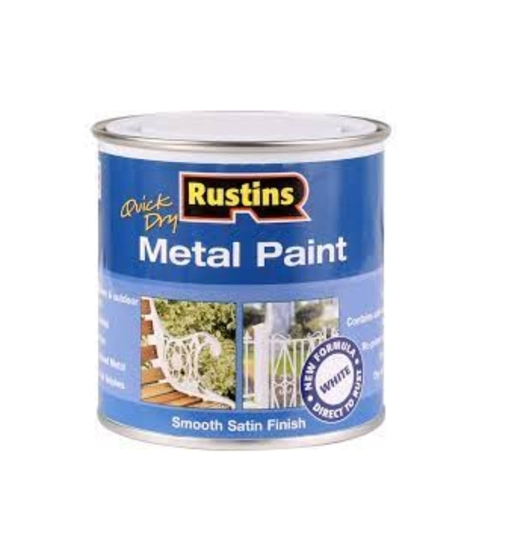 PEINTURE MÉTAL RUSTINS BLANC 250ML