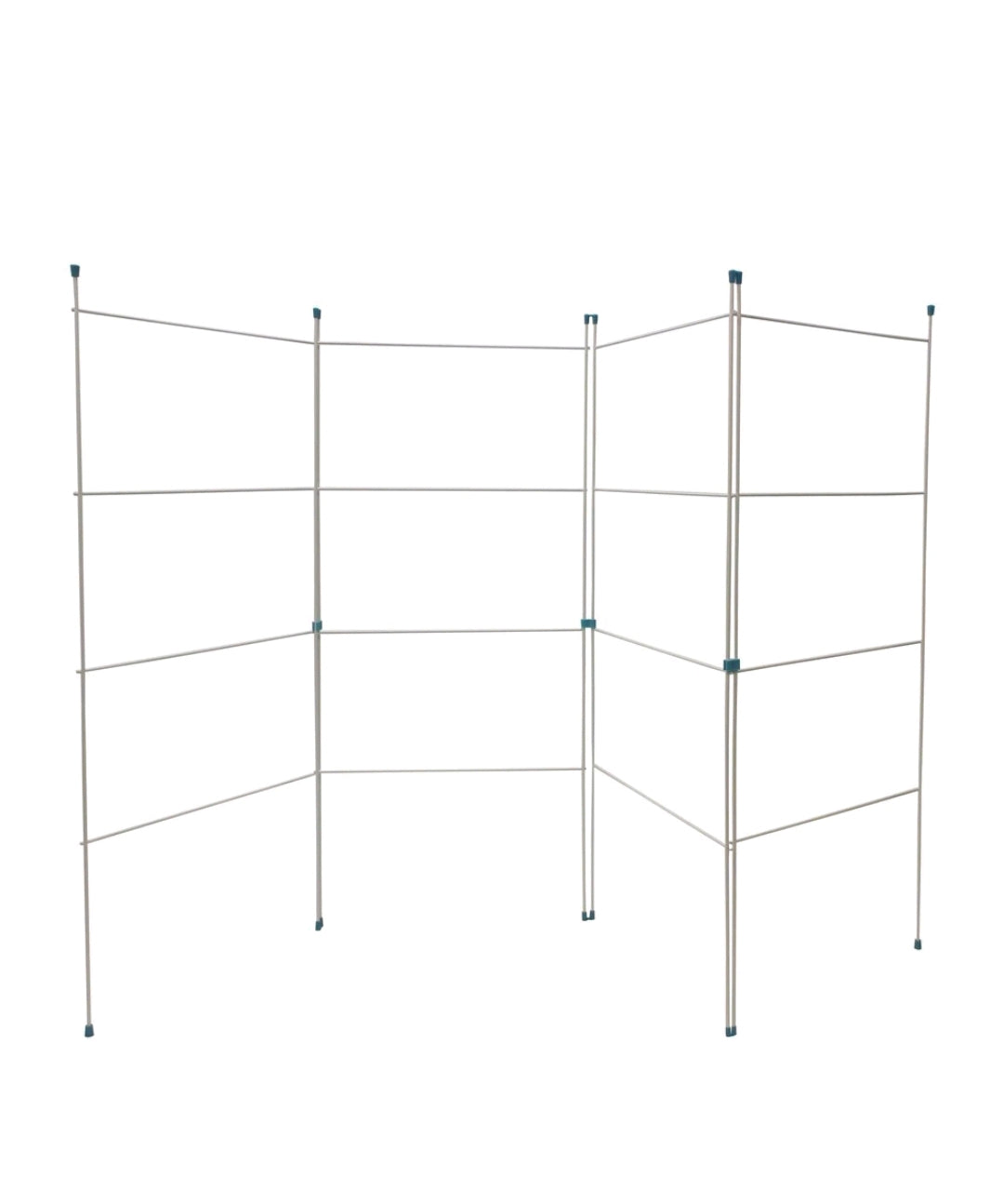JVL Étendoir à Linge Pliant à Quatre Panneaux, Intérieur/Extérieur, Plastique/Métal, Blanc