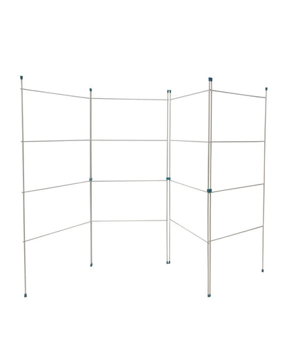 JVL Étendoir à Linge Pliant à Quatre Panneaux, Intérieur/Extérieur, Plastique/Métal, Blanc