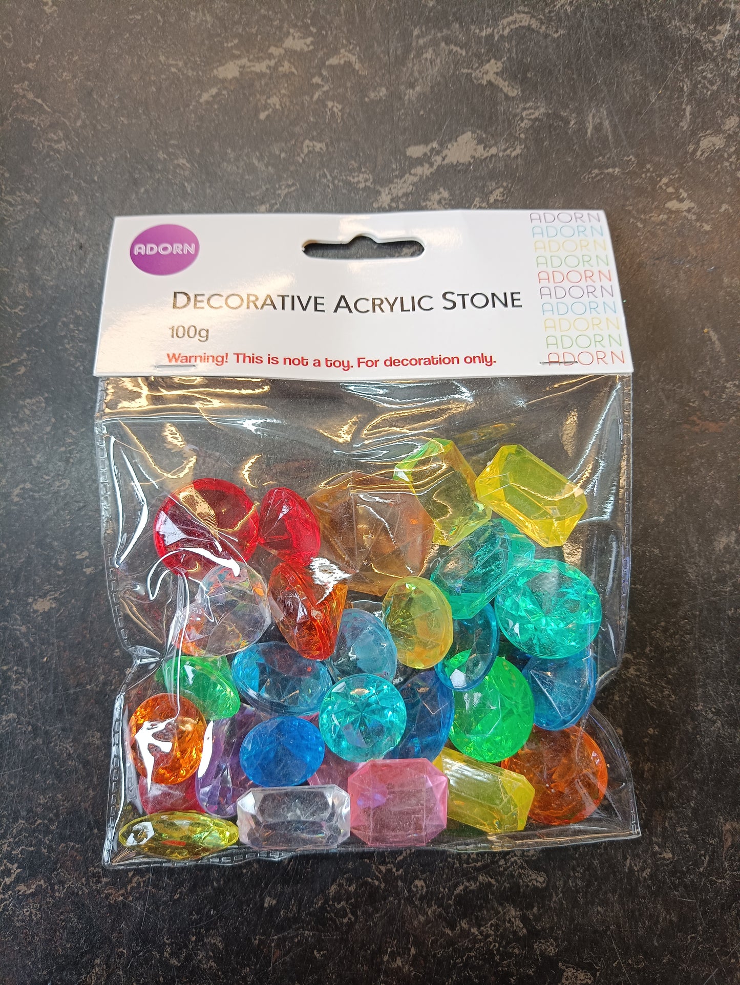 Adorn Decorative Acrylic Stones 100g