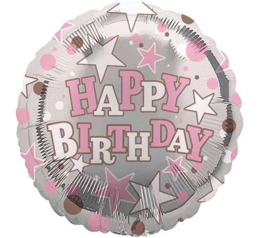 BALLON ALUMINIUM FEMME JOYEUX ANNIVERSAIRE 18 POUCES