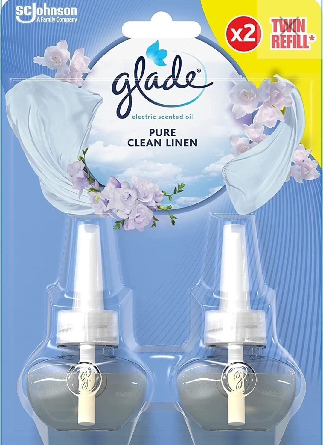 Glade Electric Twin Refill Clean Linen Scented Oil Plugin 2 x 20ml