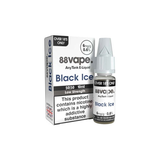 88vape Anytank Menthe Glaciale 6mg E-liquide - Bouteille 10ml