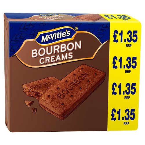 MCVITIES BOURBON CREAM BISCUITS PMP £1.35, 300G