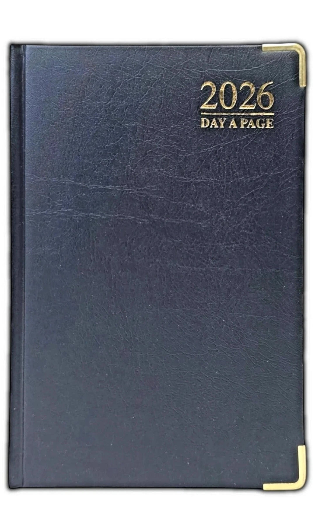 2026 A5 Page A Day Diary Padded with Metal Corner Desk Diary hardback office Assorted Colours