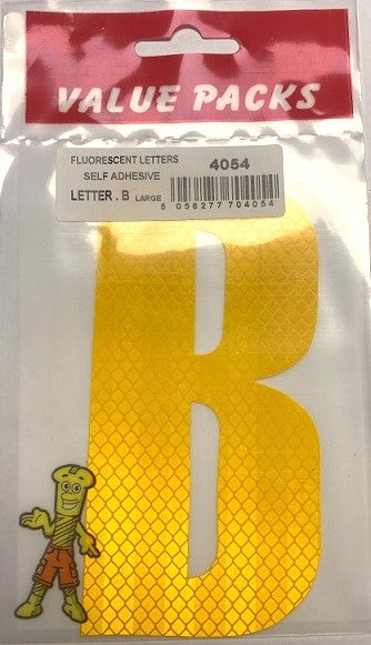 SANELFB - LETTER B EXTRA LARGE FLUORESCENT SELF ADHESIVE
