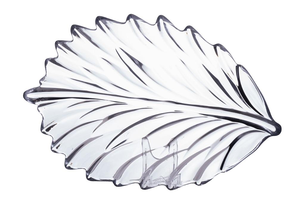 Crystal Glass Fruit Plate  for Dining Serving 42x30x6.5 cm