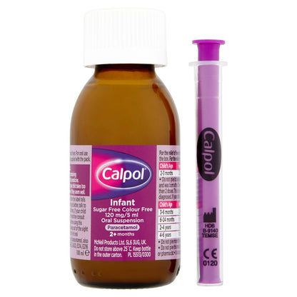 Calpol Infant Sugar & Colour-Free Oral Suspension 2+ Months 100ml