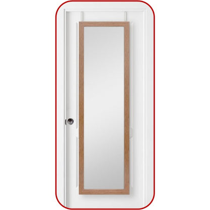 12x48" Door Hanging Mirror Wood Finish