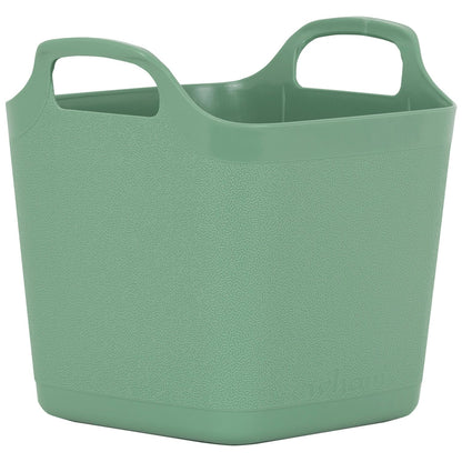 Wham 8 Litre Flexi Square Graduated Storage Tub, Chive Green