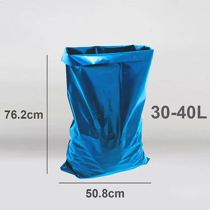 Sacs de Gravats Bleus EcoBag Lot de 20 - 40L - 100 Microns - Sacs Poubelle Résistants Recyclables