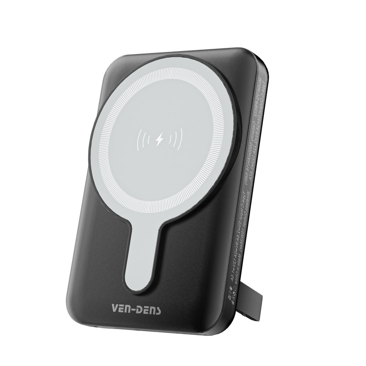 Ven-Dens 5000mah Magnetic Wireless Powerbank with Stand