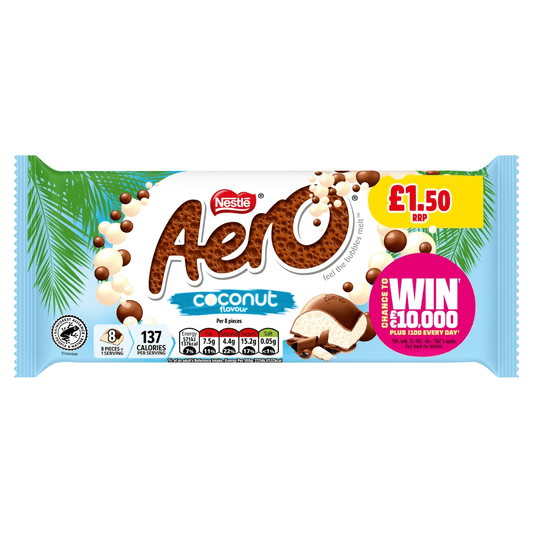 Aero Barre de Chocolat Noix de Coco à Partager 90g PVC 1,50 £