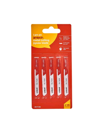 Amtech metal cutting jigsaw blades 0.5-15mm