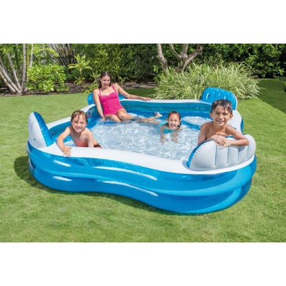 Intex Inflatable Swim Center Family 4 Seat Lounge Pool