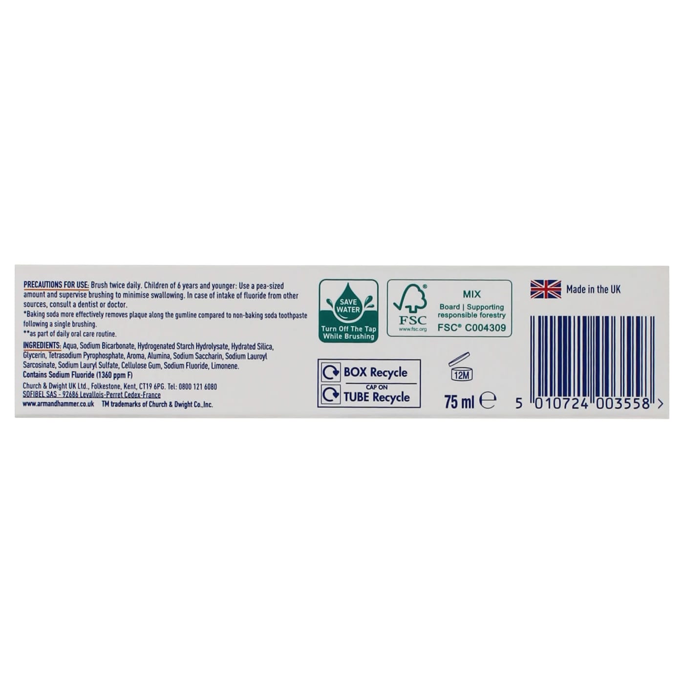 Arm & Hammer 75ml Toothpaste Advance Gum Care
